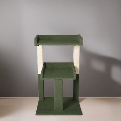 2 Tier Cat condo for Large Cats Tower with Scratching Post