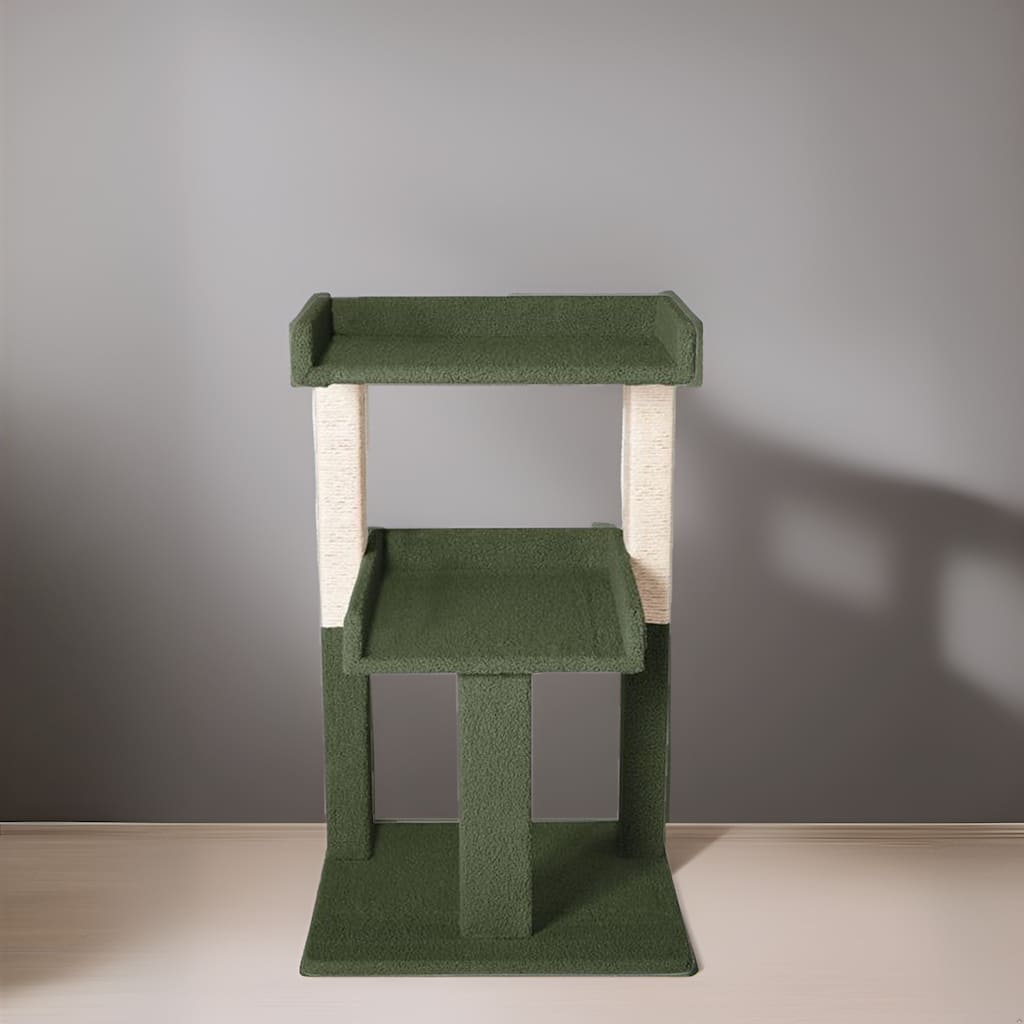 2 Tier Cat condo for Large Cats Tower with Scratching Post