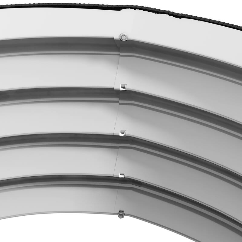 Outsunny Galvanized Raised Garden Bed Set of 2, Planters for Outdoor Plants with Safety Edging, Easy-to-assemble Stock