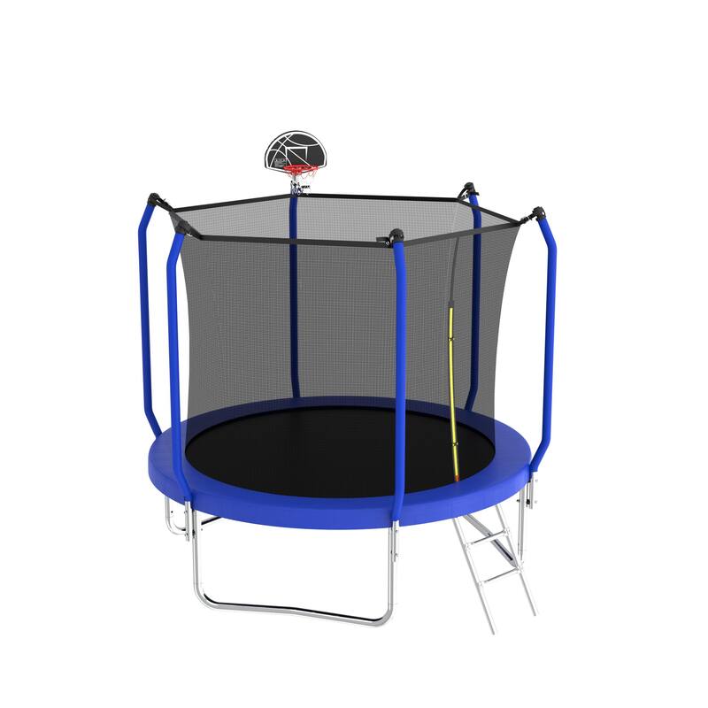 YC Springfree Trampoline - No-Gap Design, Green - Blue - 96.06