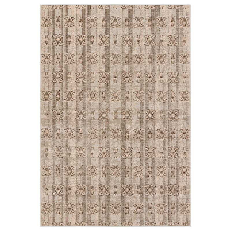 Gimeas Geometric Area Rug - 7' 10" x 10' 6" - Gold/Beige - Rectangle