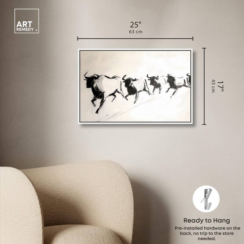 Bovine II Canvas by Art Remedy