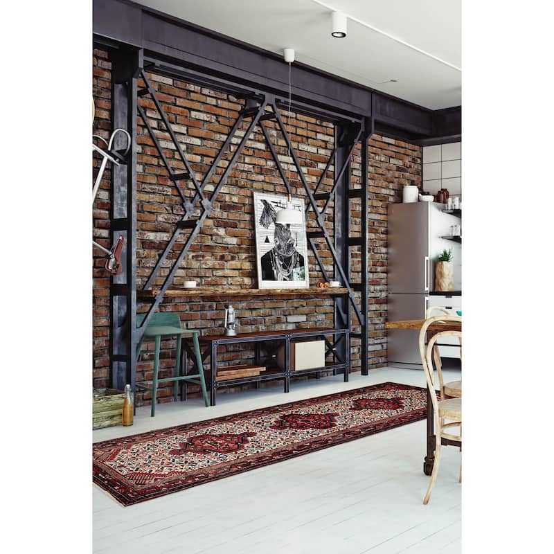 ECARPETGALLERY Hand-knotted Anadol Cream Wool Rug - 2' 11" x 10' 11"