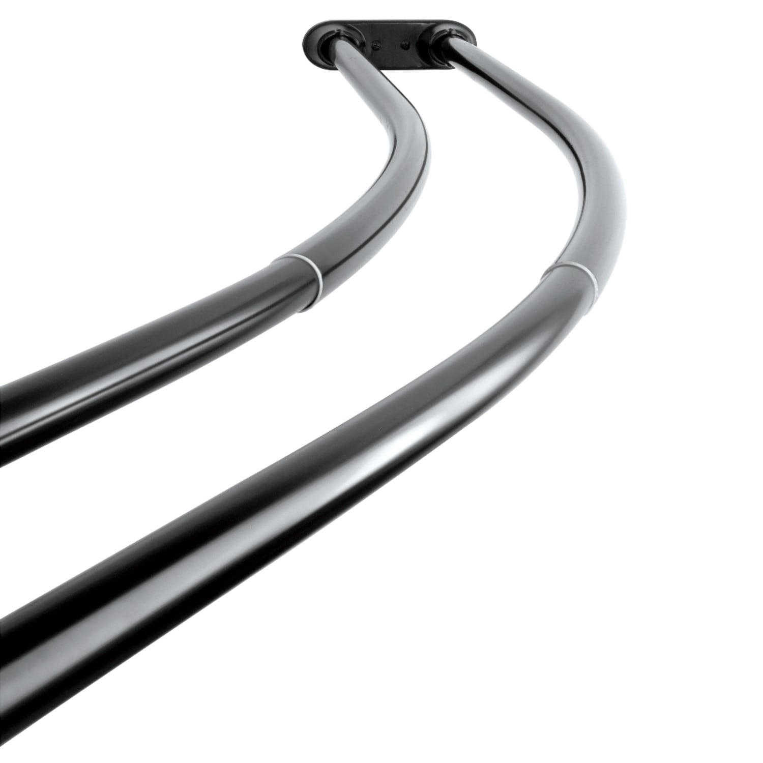 Kingston Brass Edenscape 60 in. to 72 in. Adjustable Double Curved Shower Curtain Rod - Matte Black