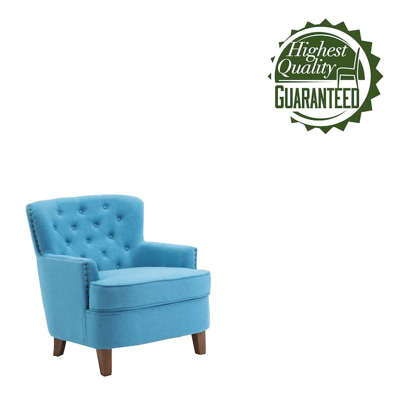 Porthos Home Idir Accent Chair, Fabric Upholstery, Rubber Wood Legs