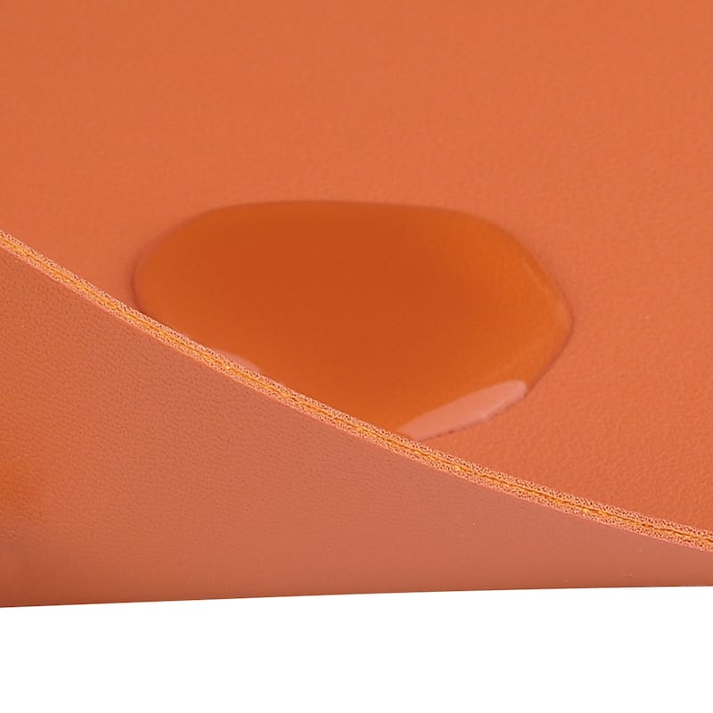 Round Table Placemats, Set of 6 Wedge Faux Leather Placemats Heat Resistant Table Mats - 20x12 inch