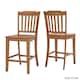 Option Oak Finish Chairs w Berry Red Table