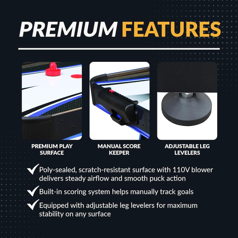 Hathaway Bandit 5-ft Air Hockey Table with Table Tennis Top