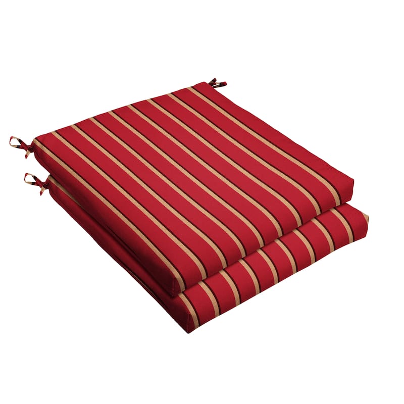 Sorra Home Sunbrella Outdoor Chair Cushion - 20 in W x 20 in D x 2.5 in H - Harwood Crimson