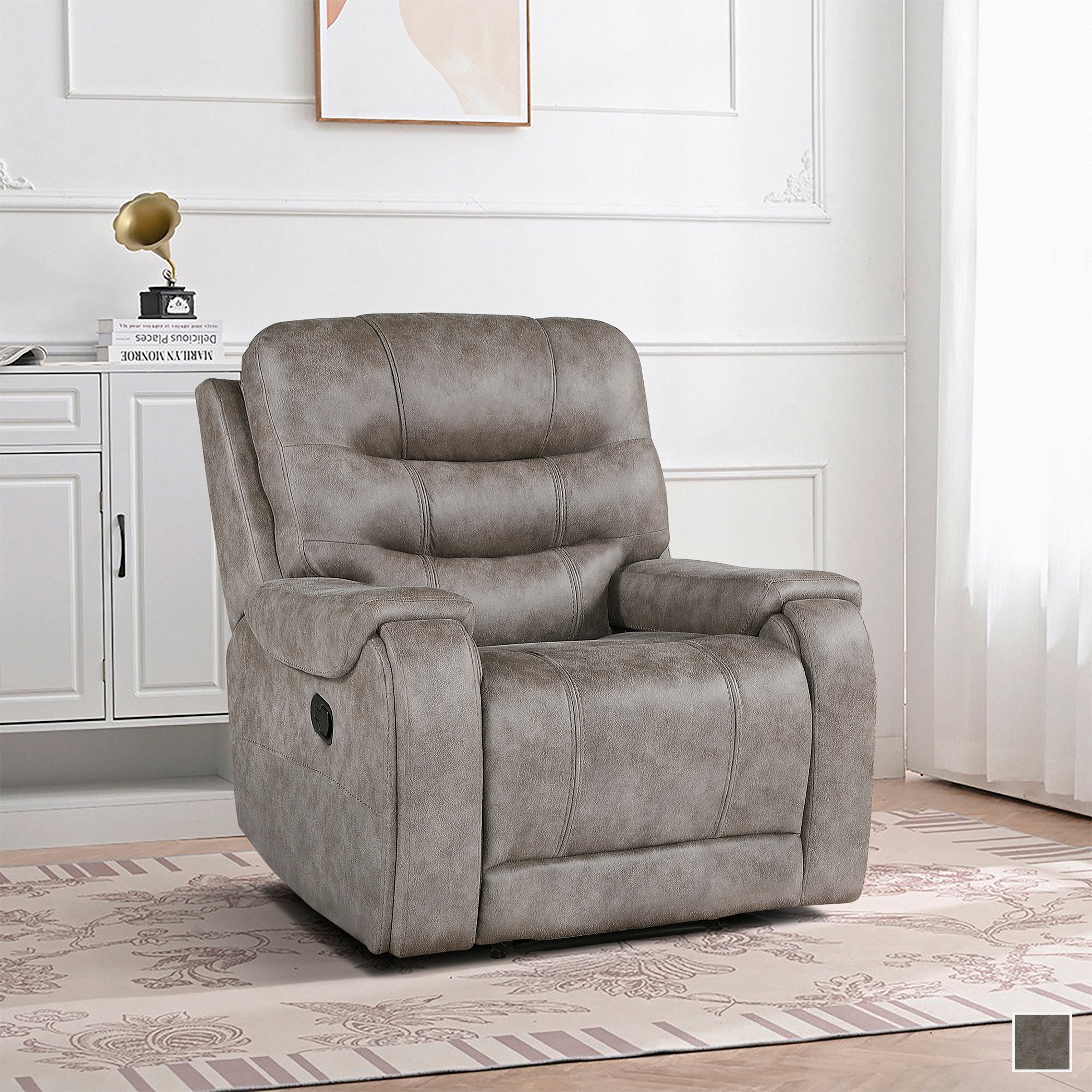 Microfiber recliners on sale new arrivals