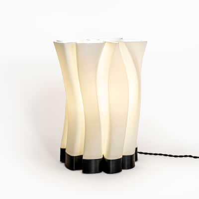 Flame 13.5" Modern Bohemian Plant-Based PLA 3D Printed Dimmable LED Table Lamp, by JONATHAN Y