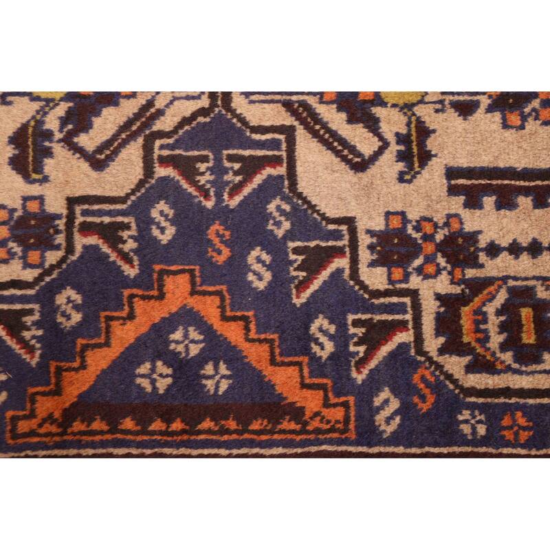 ECARPETGALLERY Hand-knotted Teimani Navy Wool Rug - 3'7 x 6'6
