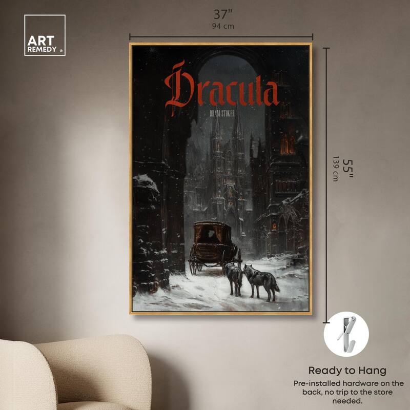 Dracula Gothic Cover Canvas by Art Remedy