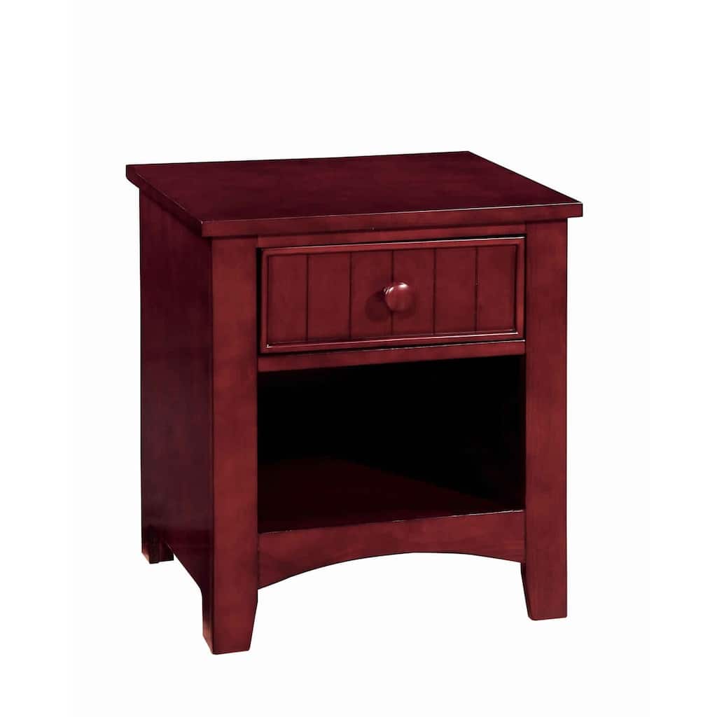 Cherry 1 Drawer 19 in. W Nightstand with Sturdy Hardware and Ample Storage