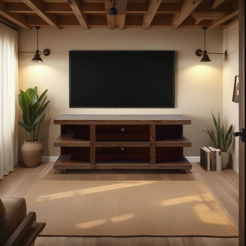 Laurel Canyon 64 inch TV Stand for TVs up to 70 inches, No Assembly Required, Clove Finish