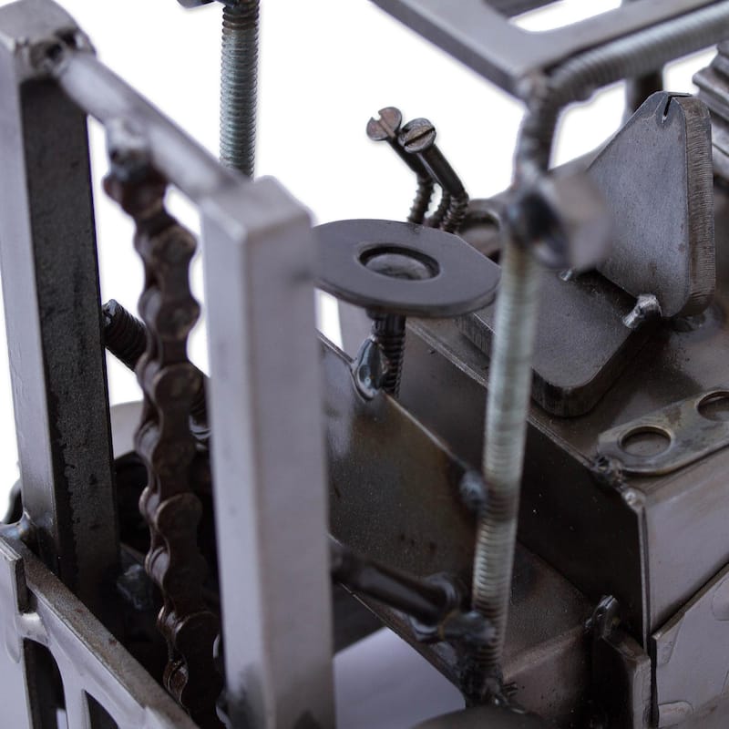 Novica Handmade Forklift Recycled Auto Part Sculpture