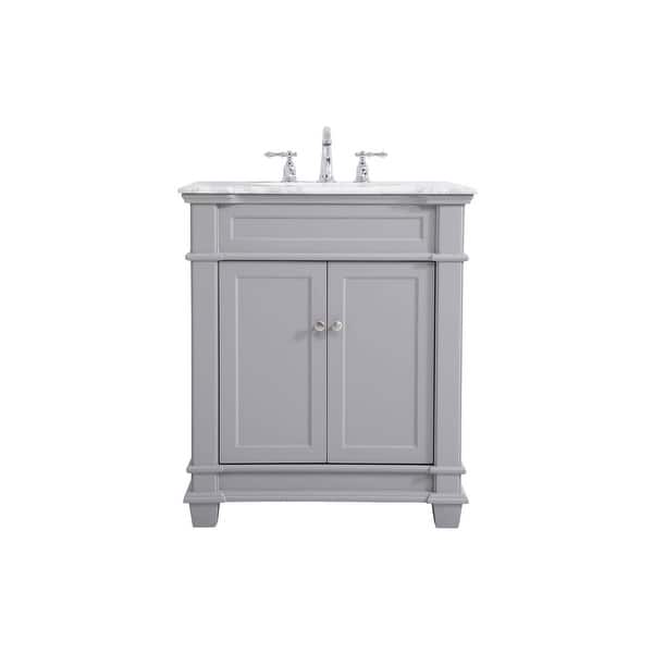 slide 1 of 1, Elegant Lighting VF50030 Wesley 30" Free Standing Single Basin Vanity Grey - Painted