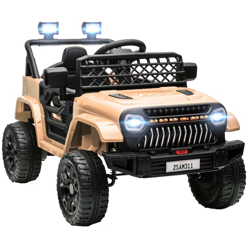 12V Kids Electric Car with Parent Remote Control, Ride-On Car Off-Road Toy Car with Music & 3 Speeds