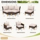 preview thumbnail 19 of 54, 11-Piece Outdoor Wicker Half-Round Furniture Set, Half-Moon Sectional Sofa Set All Weather Rattan Curved Conversation Sets