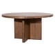 preview thumbnail 5 of 39, Landon Round Reclaimed Pine Natural Finish Dining Table with Cross Base