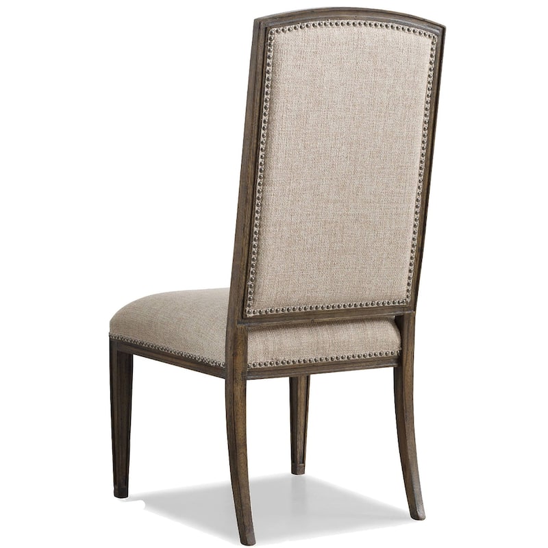 Hooker Furniture 5070-75410-SINGLE 46" Tall Fabric Dining Chair from - Rustic Walnut