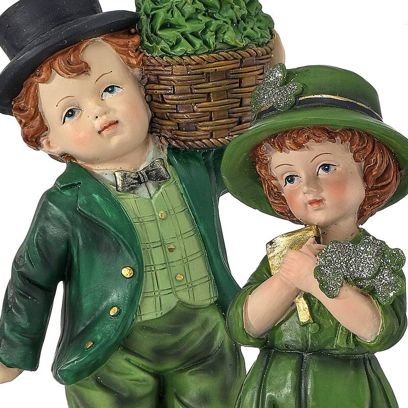 6.5" Resin Irish Boy Statue Set of 2