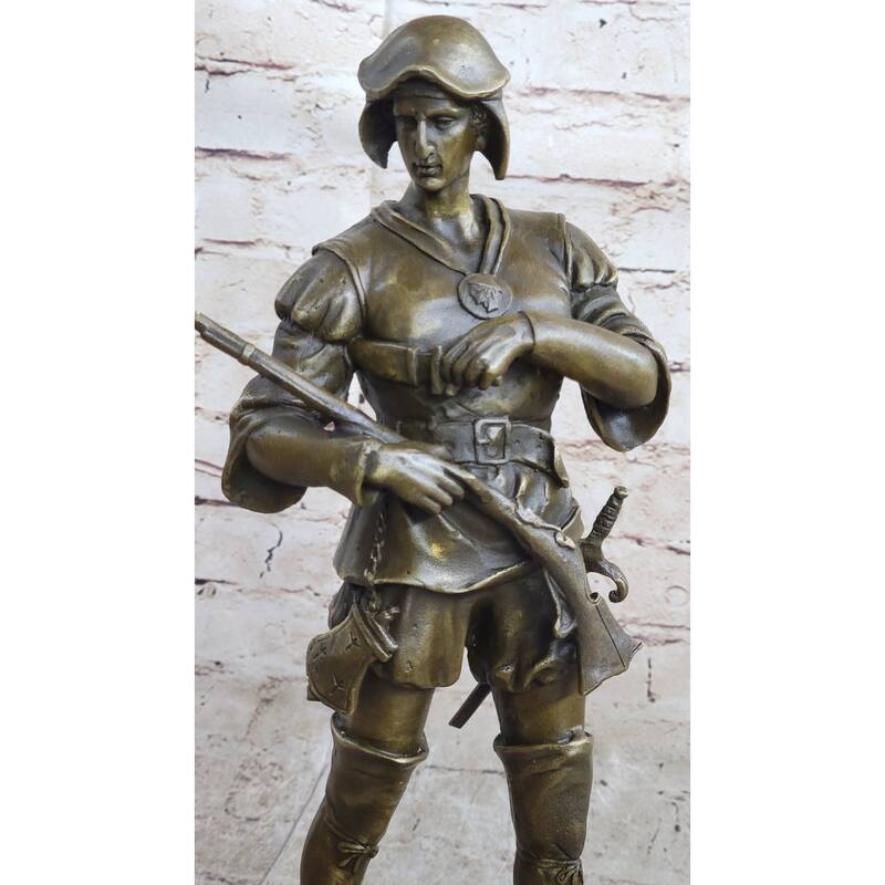Bronze Sculpture; Picault Emile Louis, Signed, Figure Of Warrior, Le Devoir, 1
