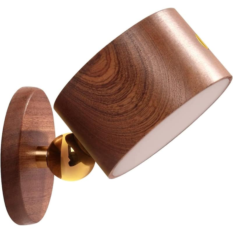 Led reading light natural wall light wood cabinet light