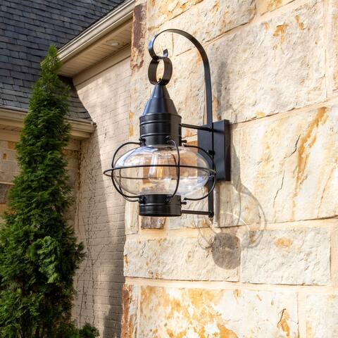Classic Onion Wall Sconce with Seedy Glass