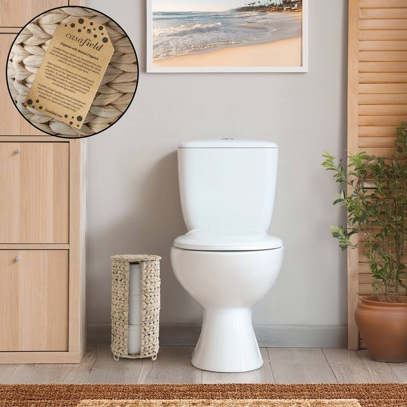 Toilet Paper Roll Holder Stand Bathroom Tissue Storage Organizer