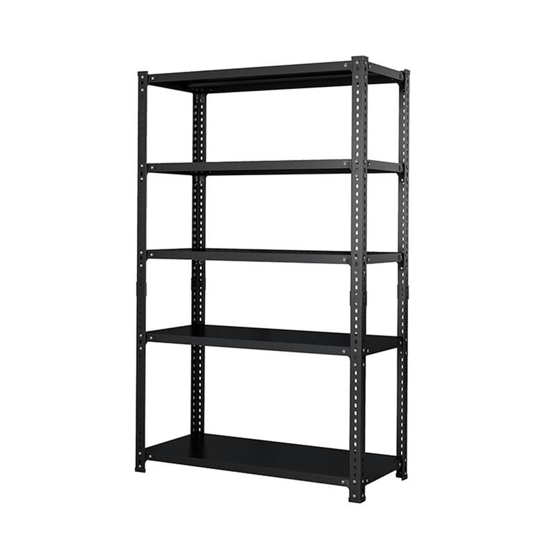 71 in. H 5-Tier Heavy-Duty Metal Kitchen Shelves with Adjustable Shelves - Black