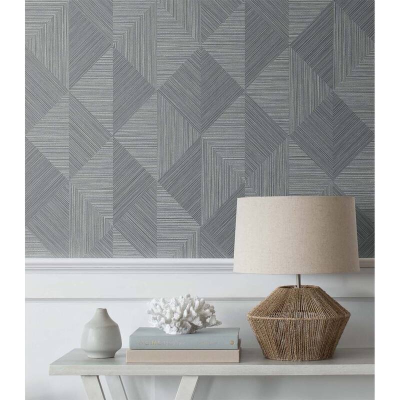 Seabrook Designs Diamond Inlay Embossed Vinyl Unpasted Wallpaper