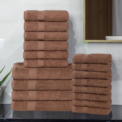 Superior Eco-Friendly Dyed 18-Piece Cotton Towel Set