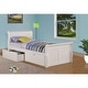 preview thumbnail 3 of 3, Donco Kids White Sleigh Bed with Under Bed Storage Drawers
