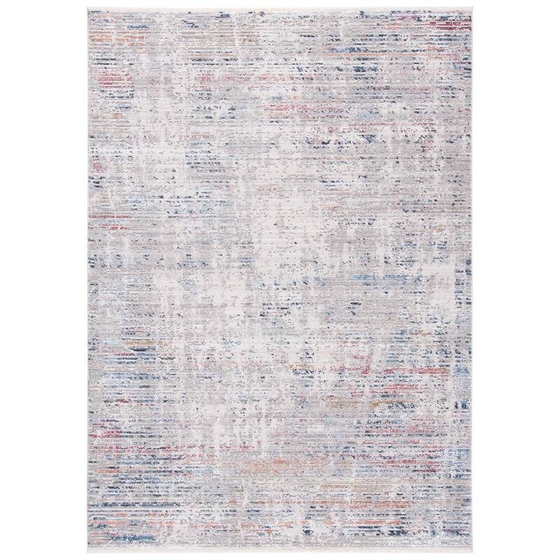 SAFAVIEH Valencia Chrisje Modern Abstract Rug - 6'10" Square - Grey/Blue