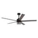 preview thumbnail 15 of 17, 65" Black Wooden 5-Blade Industrial Ceiling Fan with Light and Remote