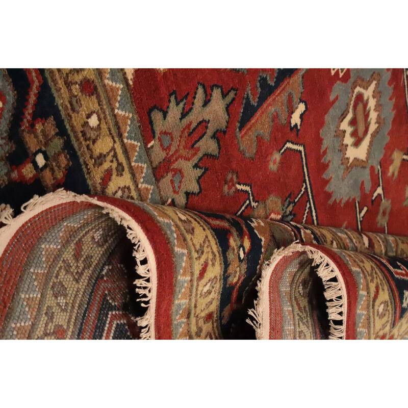 Hand Knotted Oriental 100% Wool Carpet Transitional All-Over Oranges & Rust Oushak Area Rug - 17' 11'' X 9' 11''