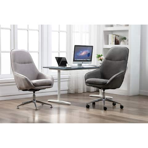 Porthos Home Josie Office Chair, Polyester, Wheels And Floor Footers