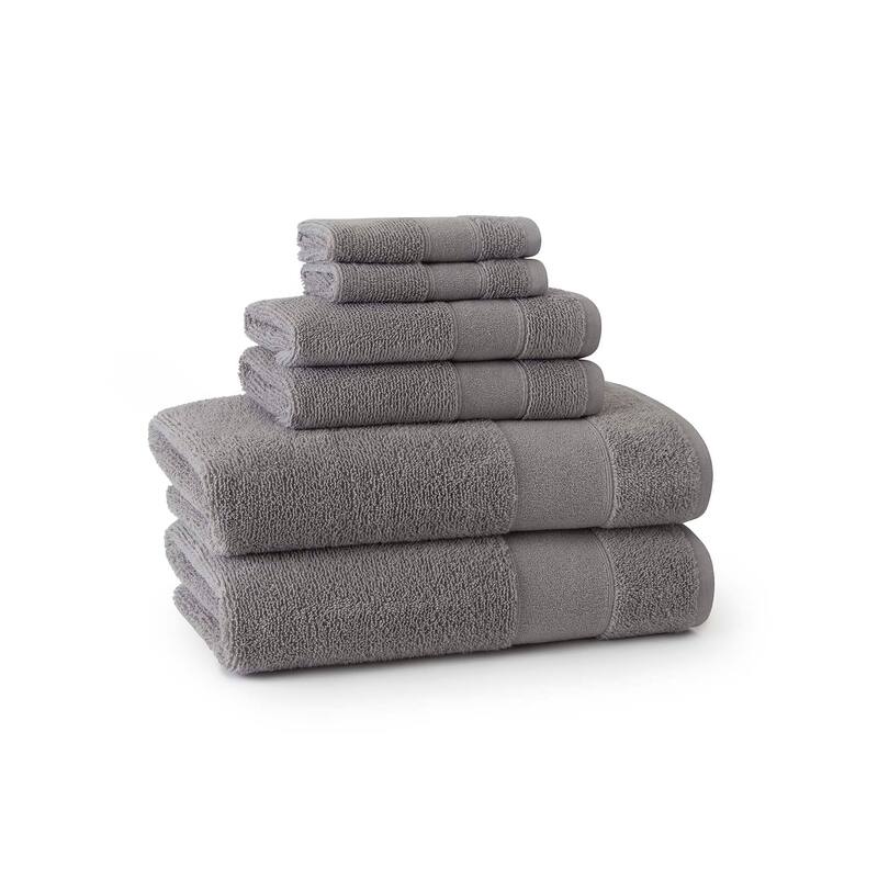 Kassatex Hatusa towel set/6 - Multi-sized - Aluminum