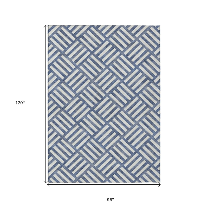 HomeRoots Geometric Transitional Rectangle Outdoor Rug