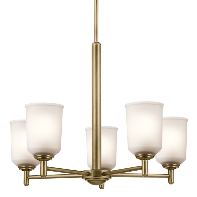 Kichler Lighting Shailene 23.75 in. 5-Light Natural Brass Chandelier - 23.75 in
