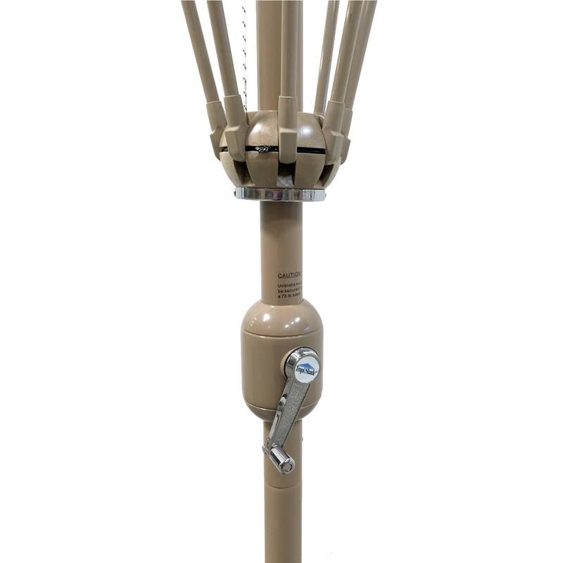 Tropishade 11' Market Umbrella with Sunbrella 15000-03 Spotlight Ash