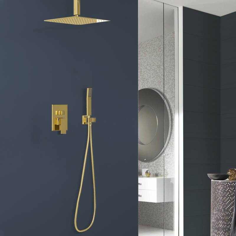 Topcraft 10-inch Ceiling Mount Square Shower System with Rough-in Valve - 10*10
