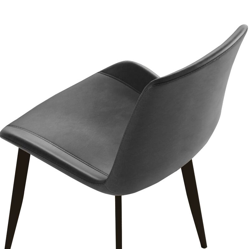 Dining Chairs Set of 4, Modern Home Side Chairs, Faux Leather Dining Chairs with Metal Frame for Kitchen, Dining Room