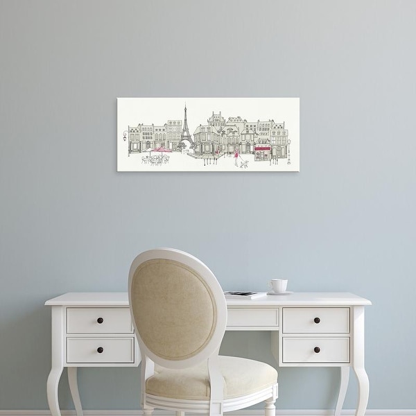 Easy Art Prints 's 'World Cafe II Paris Pink' Premium Canvas Art
