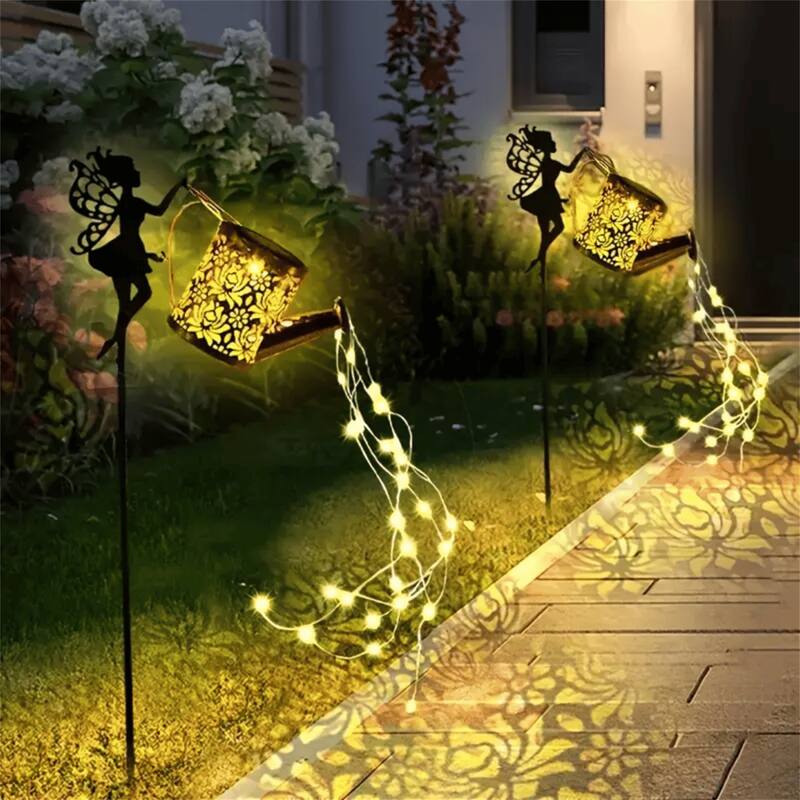 RGB 1 PCS Fairy Garden Decor Light with Solar Watering Can