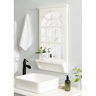 Kate and Laurel Wallhaus Wall Mirror with Shelf - 21x36