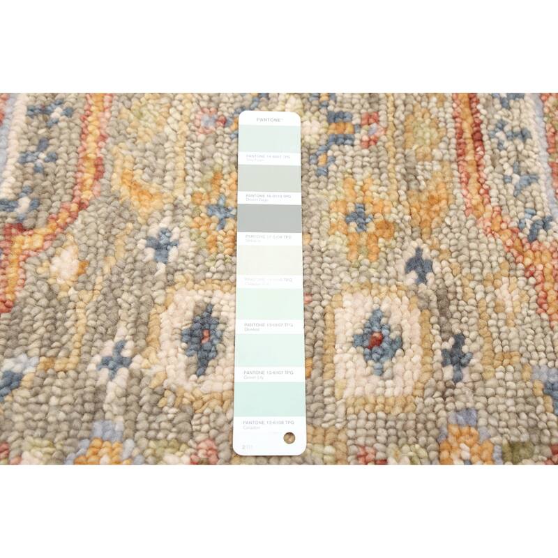 ECARPETGALLERY Hand-knotted Mamluk Sage Wool Rug - 2'6 x 7'10