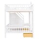 preview thumbnail 29 of 50, Full-Over-Full Bunk Bed with Changeable Table