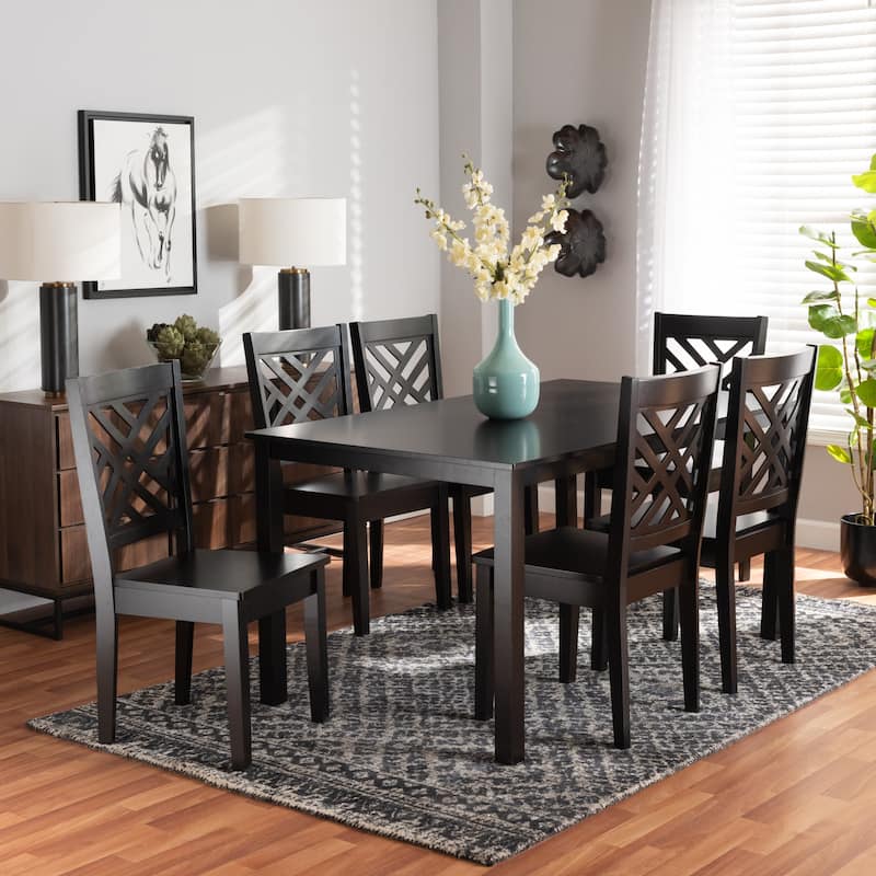 Ani Modern and Contemporary 7-Piece Dining Set